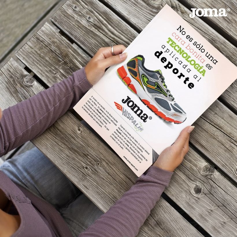 creación de la campaña ATL de comunicacion y publicidad de las zapatillas Joma por la agencia creativa Brandesign ganadora de la cuenta