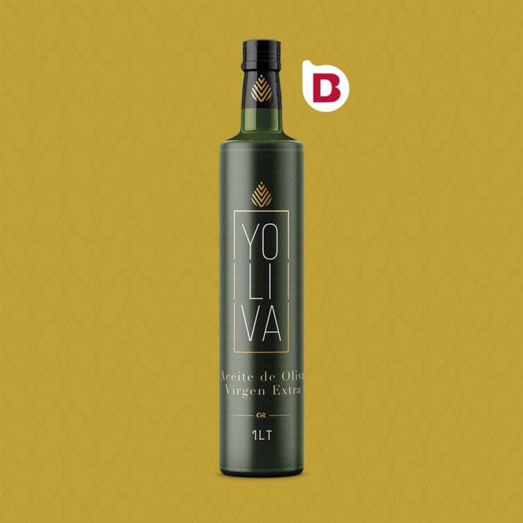 Diseño de la etiqueta de aceite de oliva virgen extra