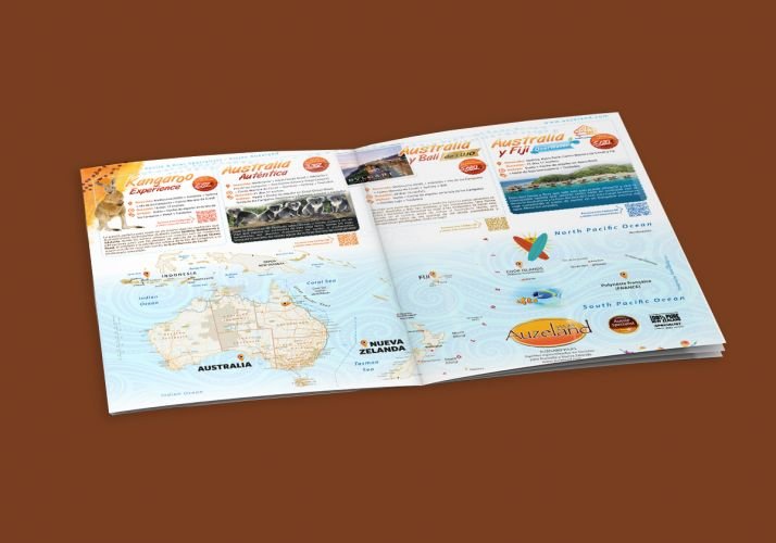 diseño de catalogo para agencias de viajes australia