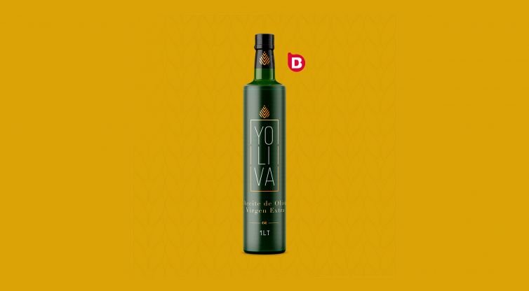 Diseño grafico de la etiqueta AOVE aceite de oliva virgen extra