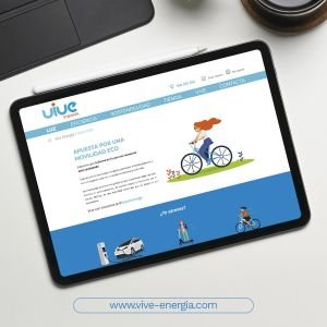 diseño y desarrollo de la pagina web de Vive energia